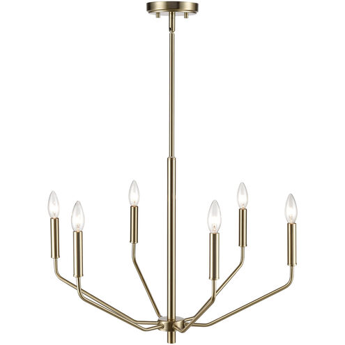 Laurell 6 Light 24 inch Modern Gold Chandelier Ceiling Light